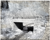 Weeping Rock Bridge railing.