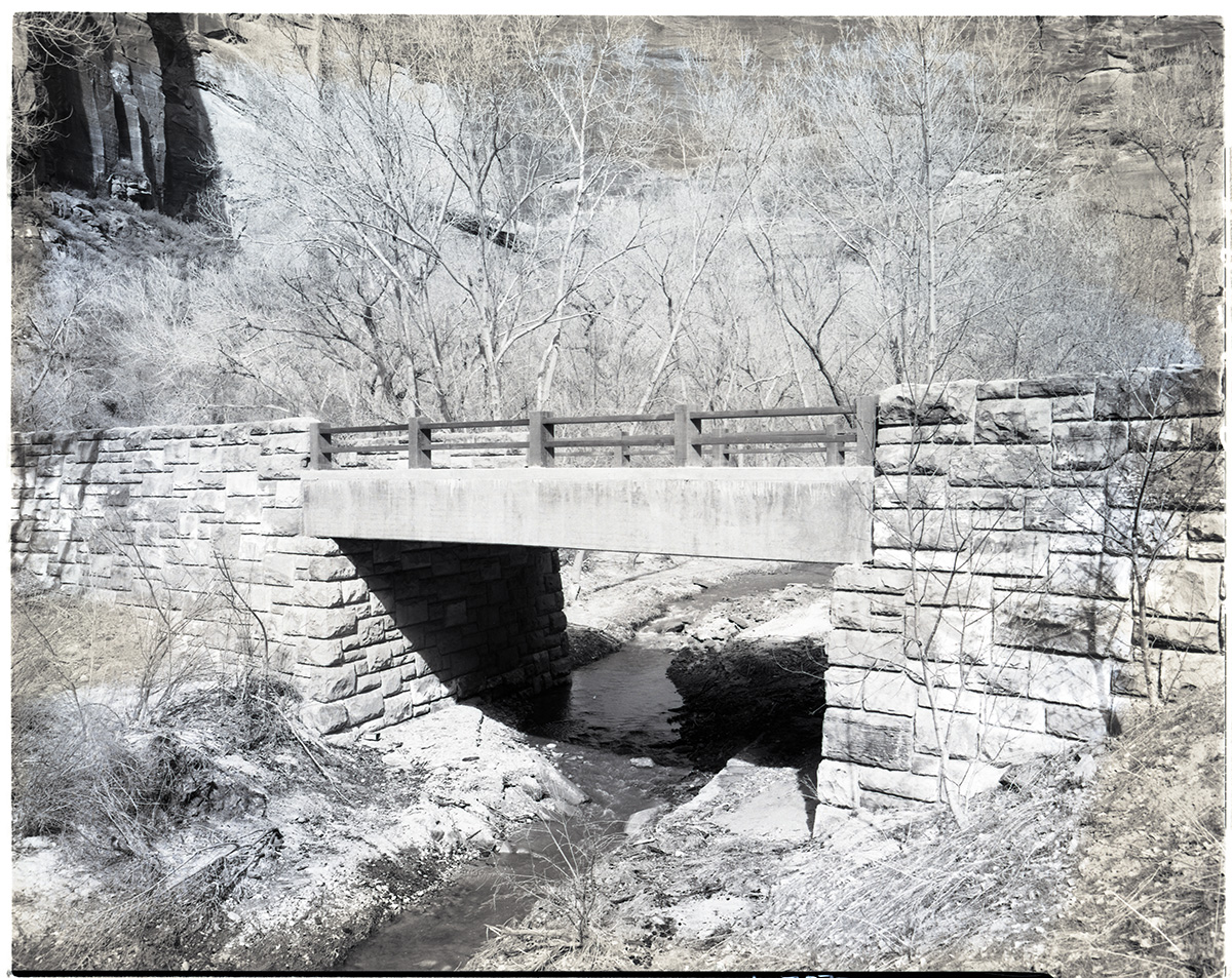 Weeping Rock Bridge railing.