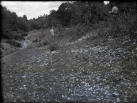 Skull Hollow, Spendlove land. Note V-shaped gully 10-feet deep. Grasses are conspicuous in their absence.