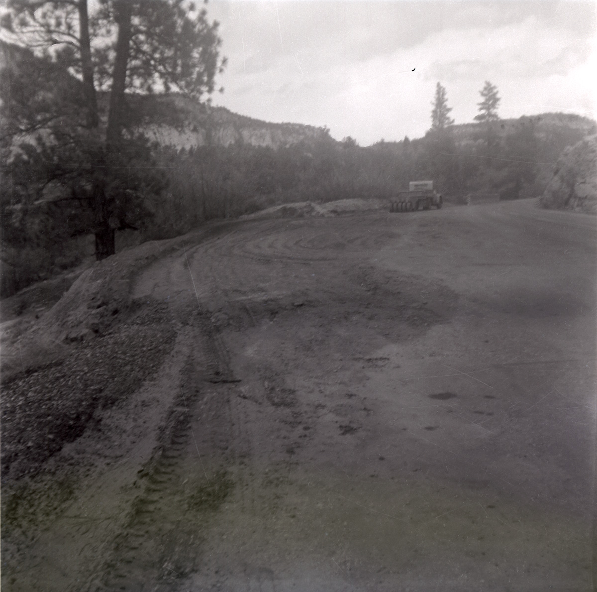 East side road repair and turn out construction.