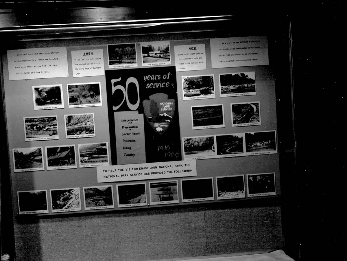 Creed Fraehner's winning poster exhibit for the National Park Service 50th Anniversary (1916-1966).