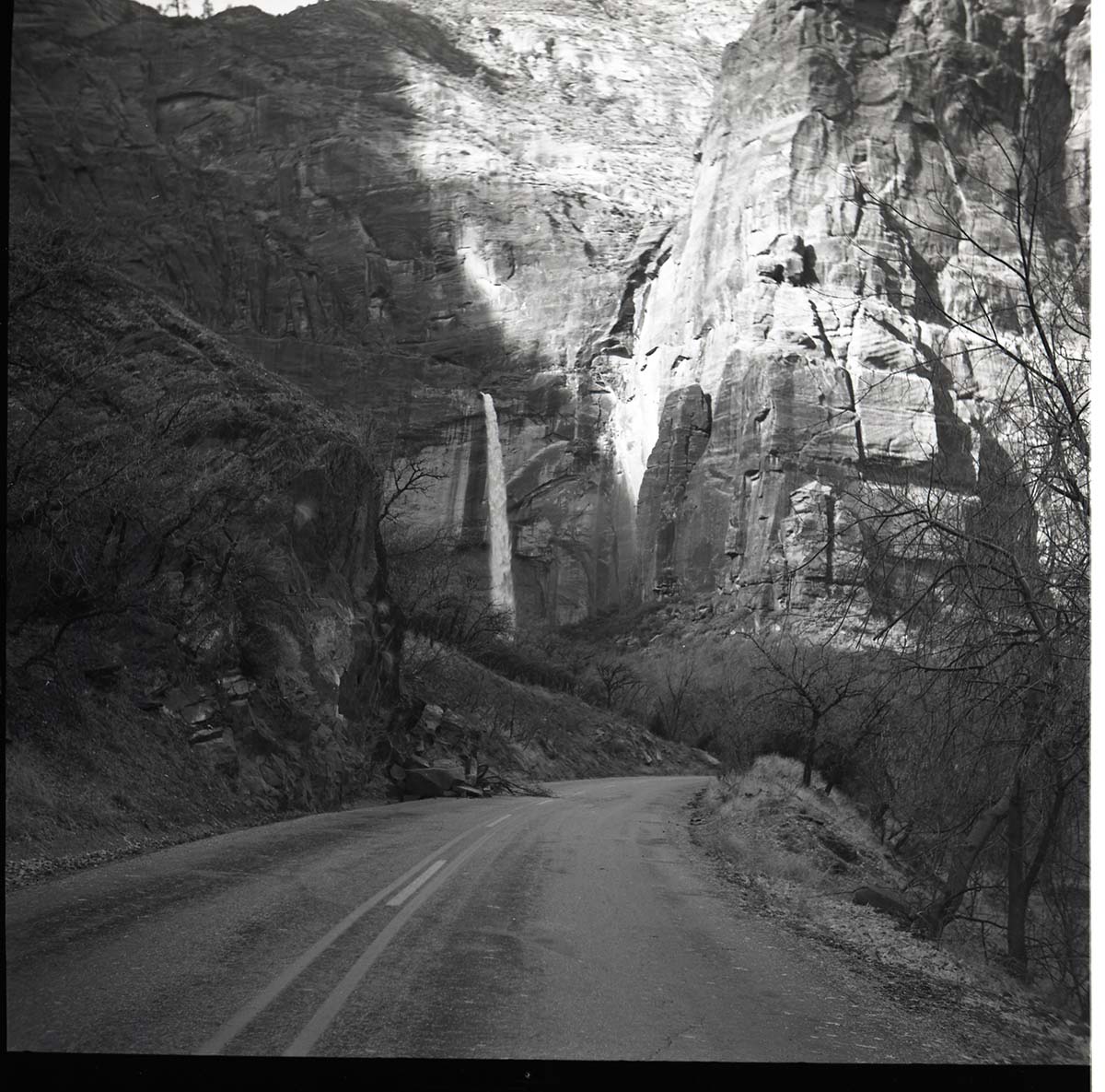 BW Photo of flood damage from 1966 flood.