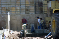 Color Photos of groundbreaking ceremony for remodeling of headquarters / visitor center building.