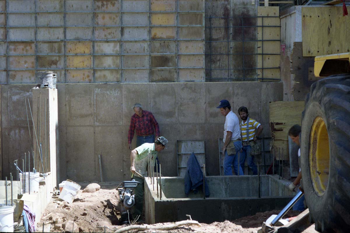 Color Photos of groundbreaking ceremony for remodeling of headquarters / visitor center building.