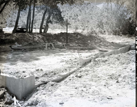 Construction of new residences, Watchman Housing Area- completed foundation, residence Building 34.