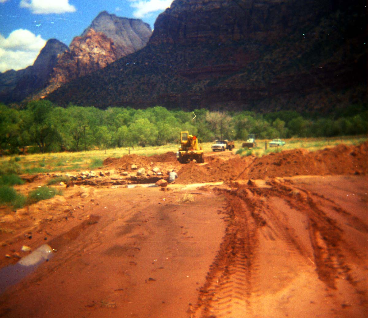 Color Photos of flood damage from the 1972 flood.