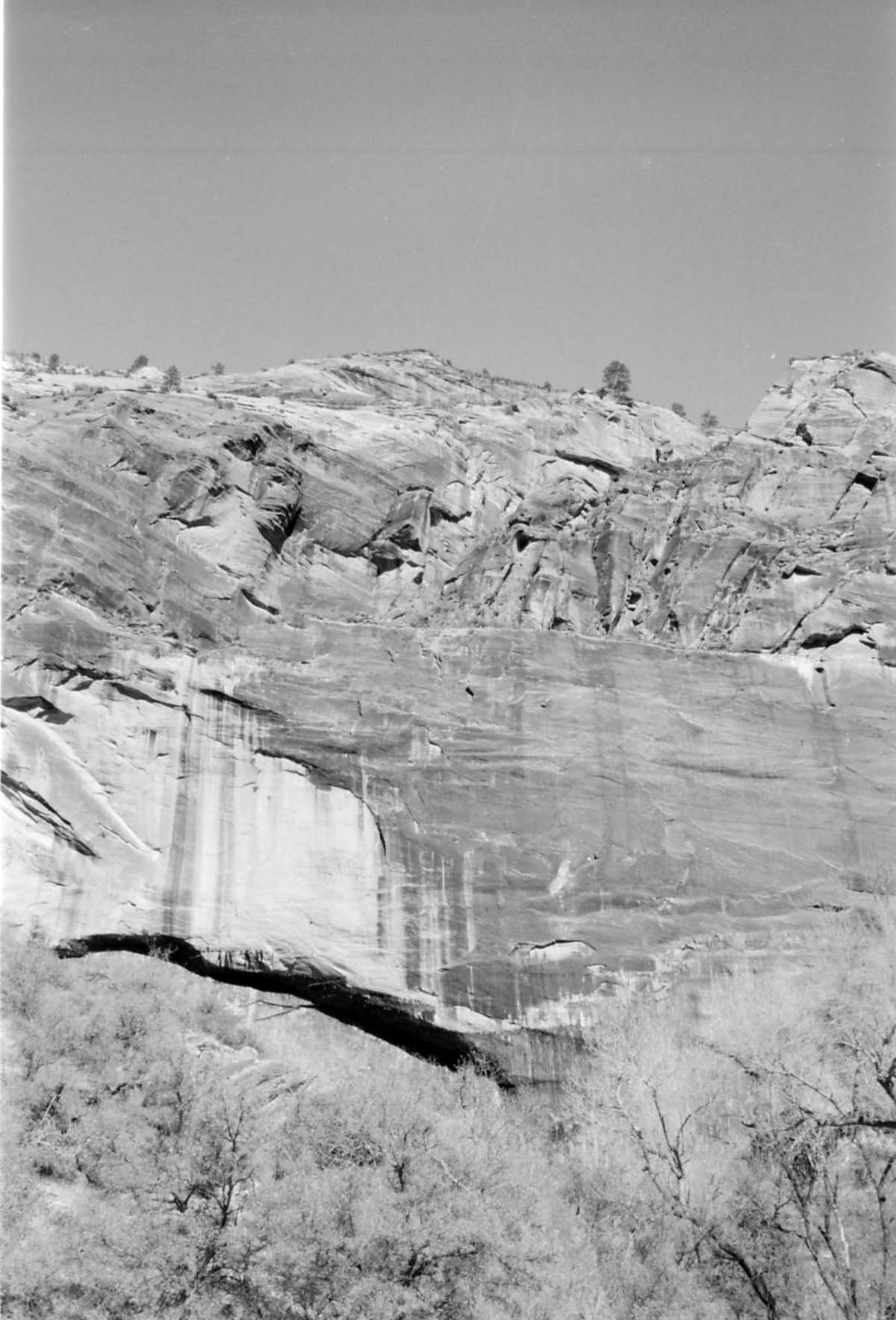 BW Photos of Weeping Rock - 35mm.