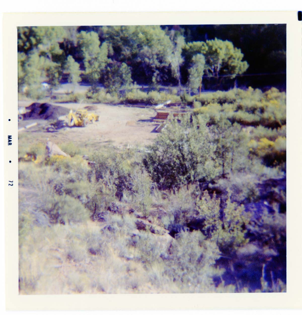 Maintenance compound from hillside above.