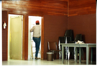 Personnel conducting rehab work at the Zion Inn (Nature Center).