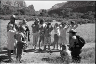 BW Photos of Junior Ranger Activities in Zion.