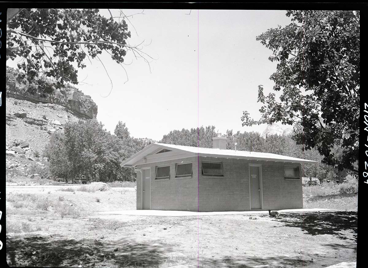 Comfort station in South Campground, Building 138.