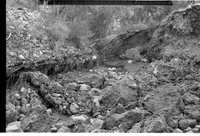 BW Photos of the damage from the Oak Creek flash flood of 1989.