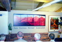 Color Photos of the opening celebration for the new visitor center - Same day as the official shuttle launch.