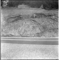 BW photos of rock slides in Kolob Canyons - 2x2.
