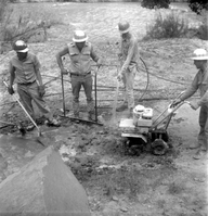 NPS personnel working during the Emerald Pool trail reconstruction.