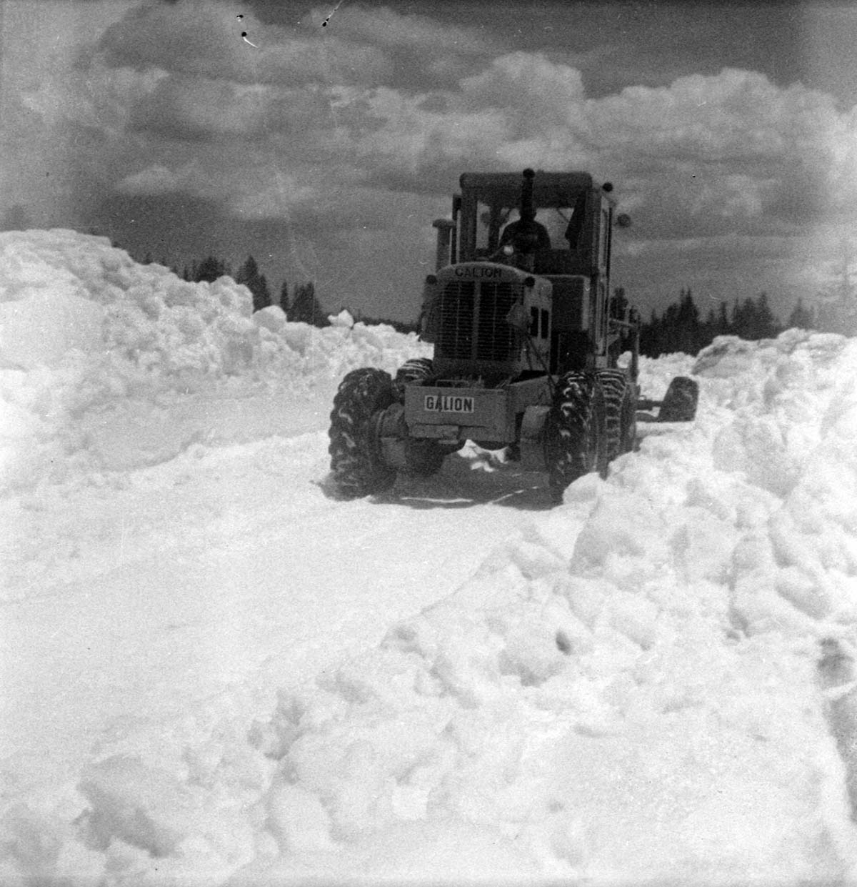 BW Photos of snow plowing at Cedar Breaks - 2 x 2.