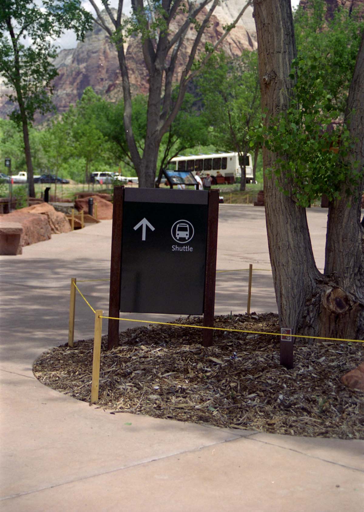 Color Photos of the official launch of the Zion shuttle system- same day as the new visitor center opening.