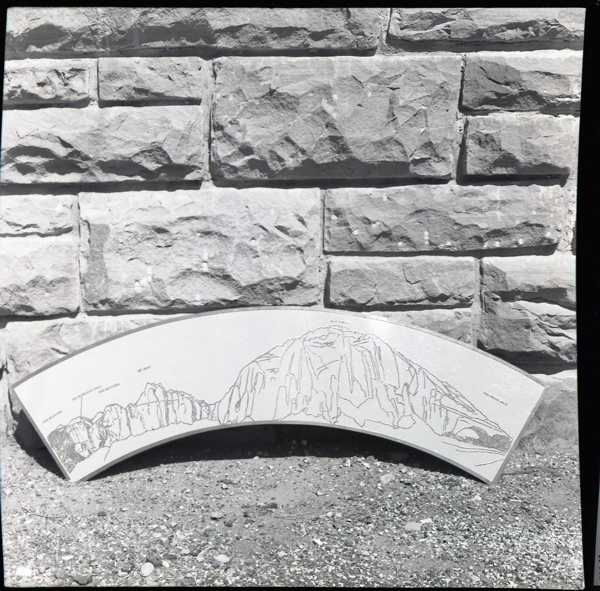 BW Photos of trailside exhibits.