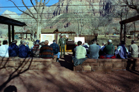 Color Photos of the ceremony surrounding the Olympic Torch passing through Zion.