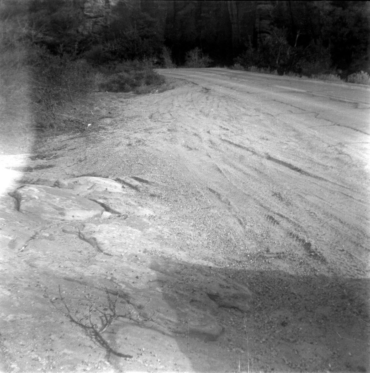 East side road repair and turn out construction.