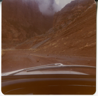 Rocks that have fallen into the road on Kolob Canyon Road.