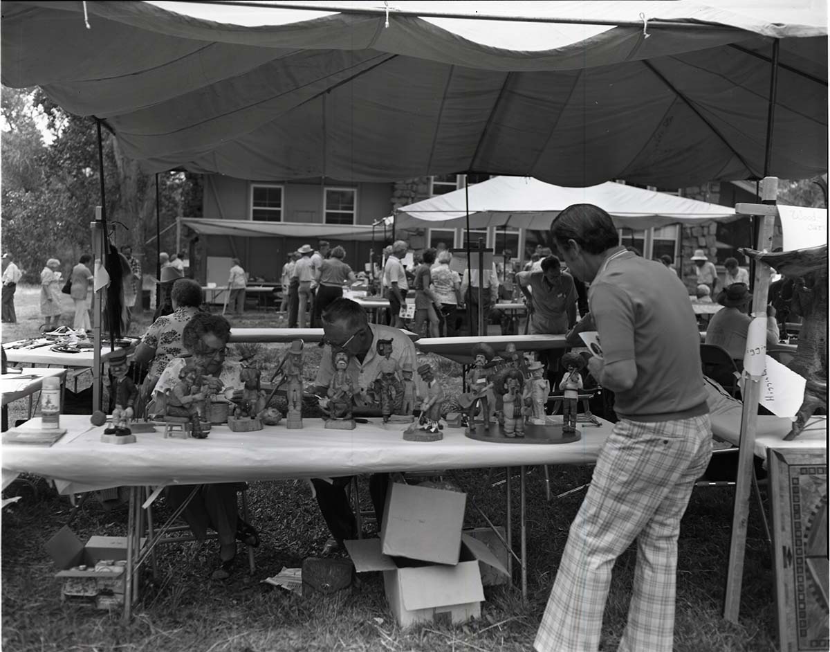 BW Photos of visitors, presenters, and activities at the folk life festival.