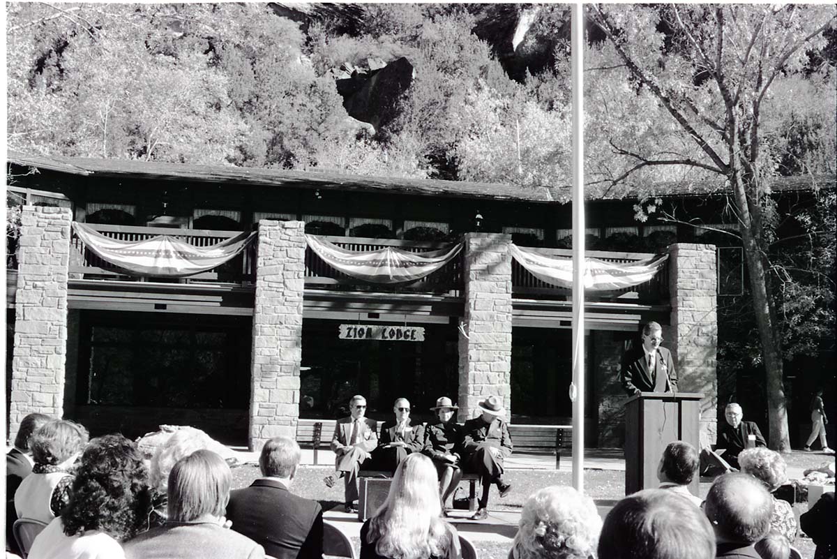 BW Photos of the Zion Lodge Rededication Ceremony.