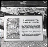 BW Photos of trailside exhibits.