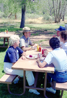 Color Photos of the parks 72nd anniversary celebrations- cake cutting, barbecue, speakers.