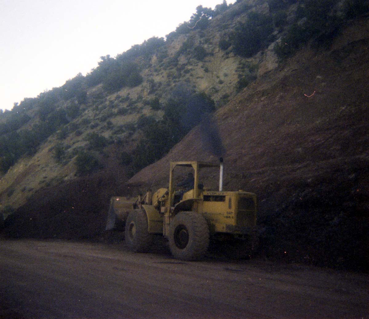 Color Photos of rock slides in Kolob Canyon.
