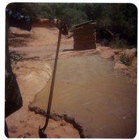 NPS personnel working on the Kayenta connector trail.