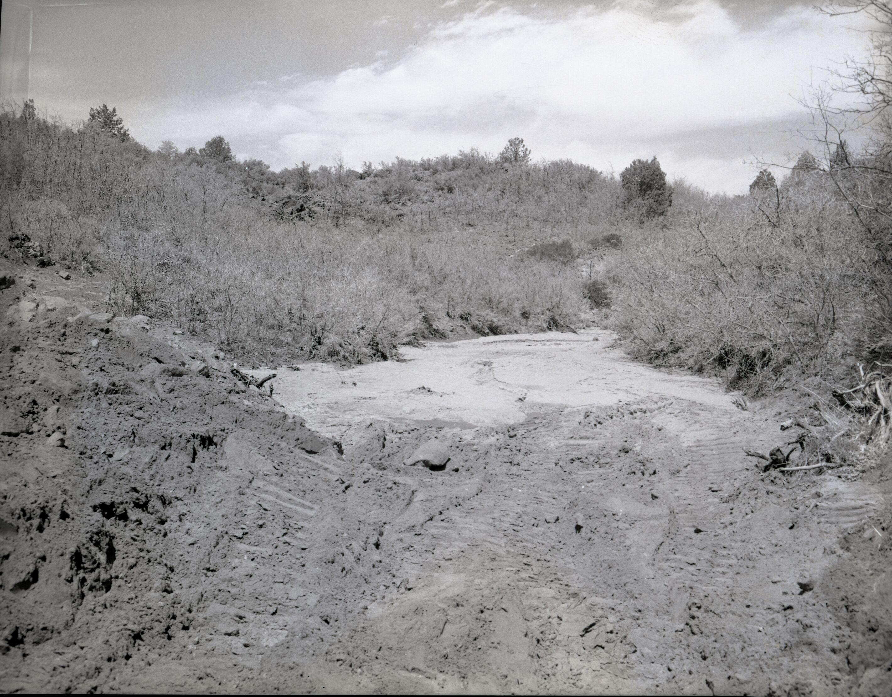 Sand filled dams and irrigation ditches on Evan Lee property.