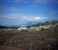 Color Photos of rock slides in Kolob Canyon.