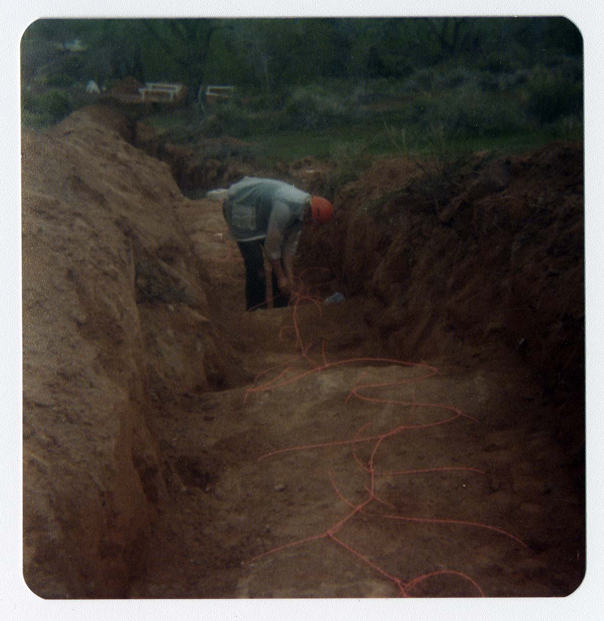 The Springdale water pipeline during construction.