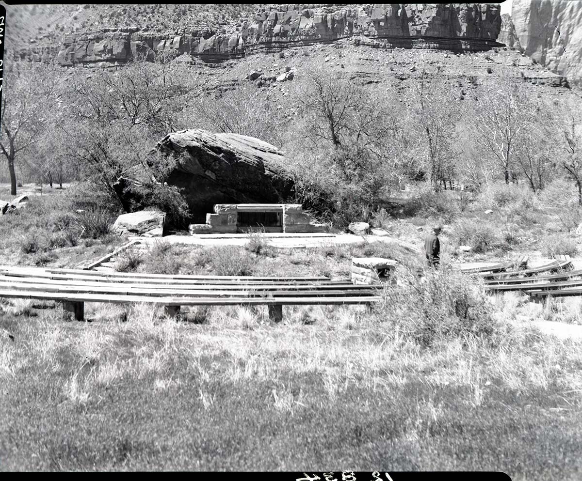 Campfire circle and amphitheater, South Campground.